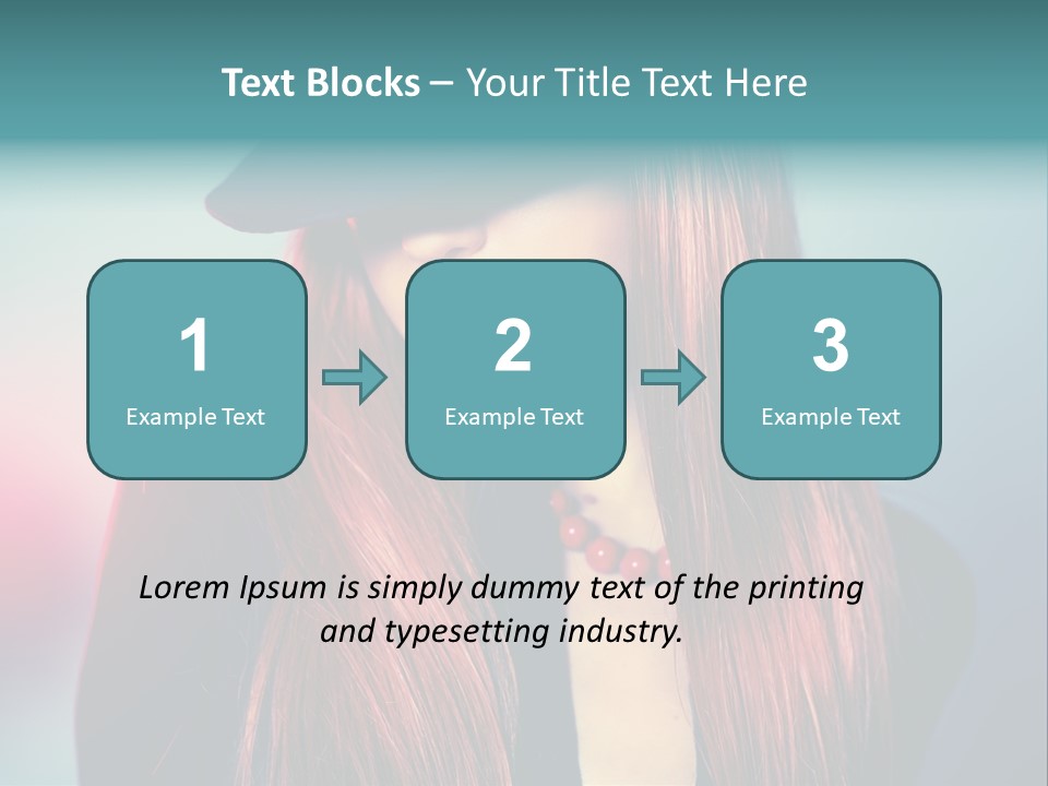 Bright Hair Dark PowerPoint Template