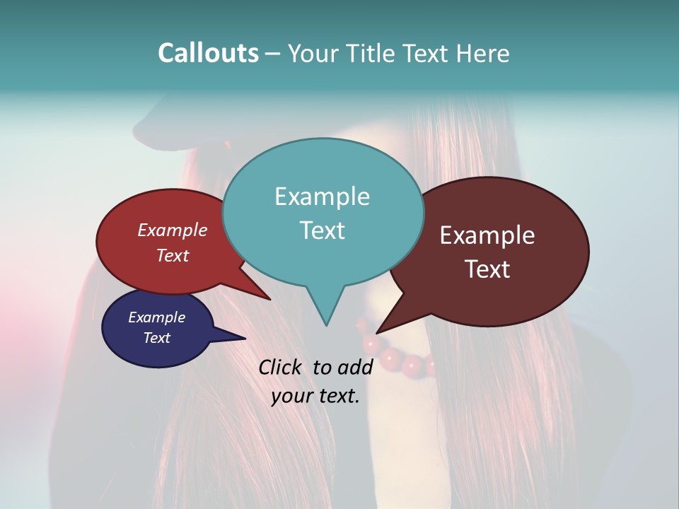 Bright Hair Dark PowerPoint Template