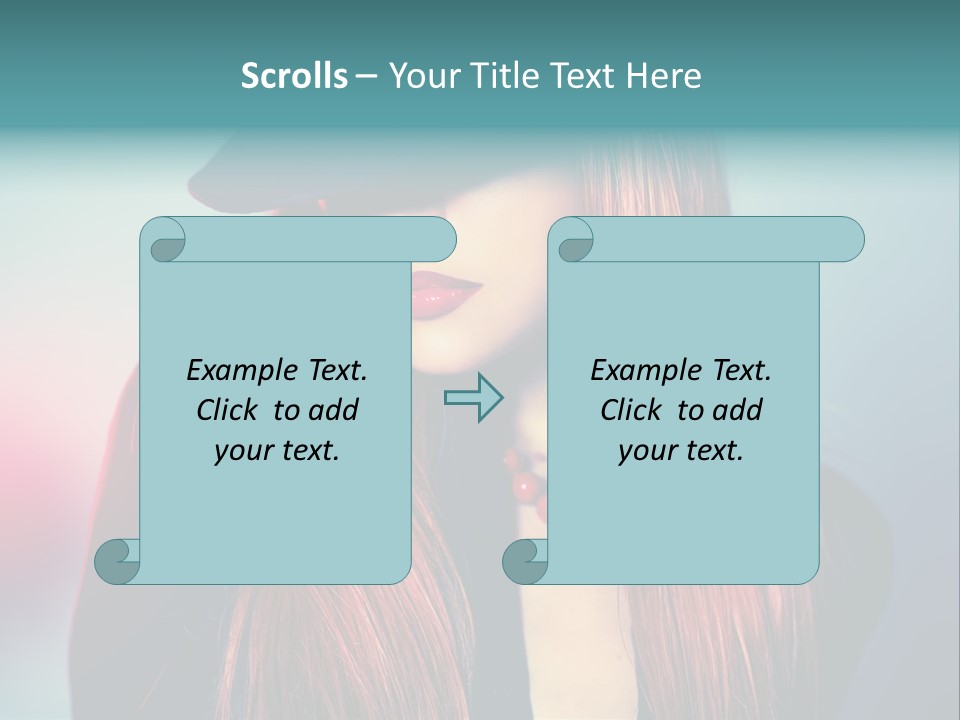 Bright Hair Dark PowerPoint Template