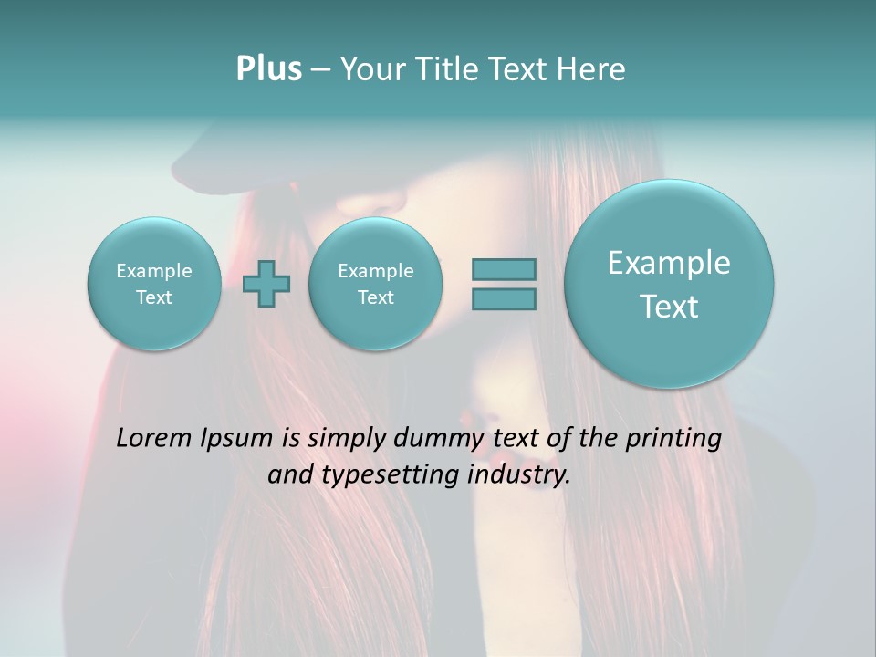 Bright Hair Dark PowerPoint Template