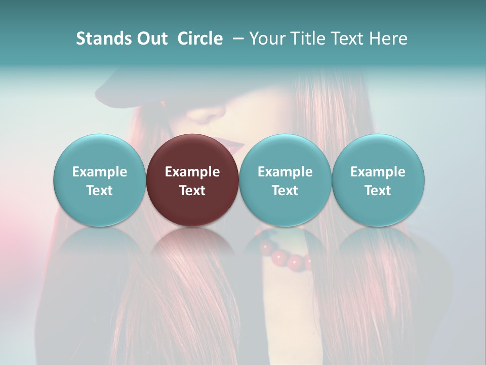 Bright Hair Dark PowerPoint Template