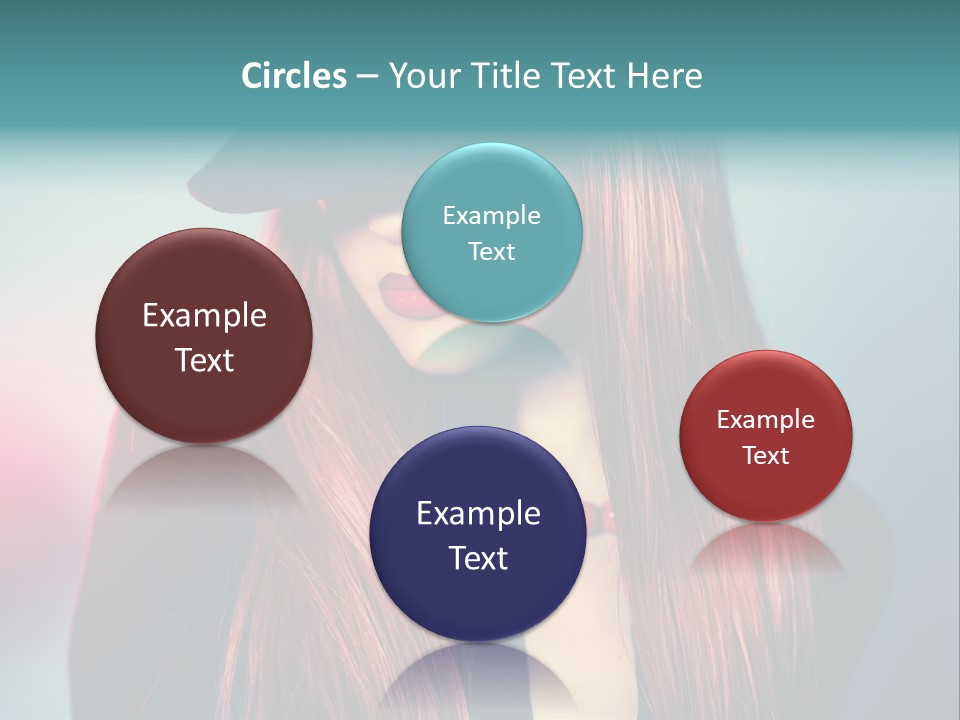 Bright Hair Dark PowerPoint Template