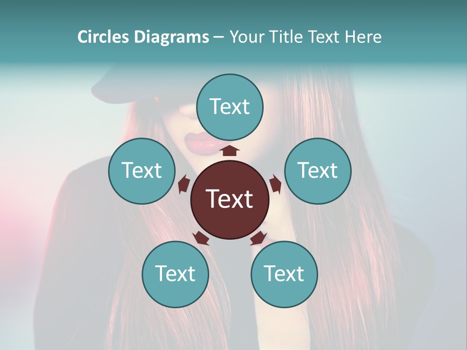 Bright Hair Dark PowerPoint Template