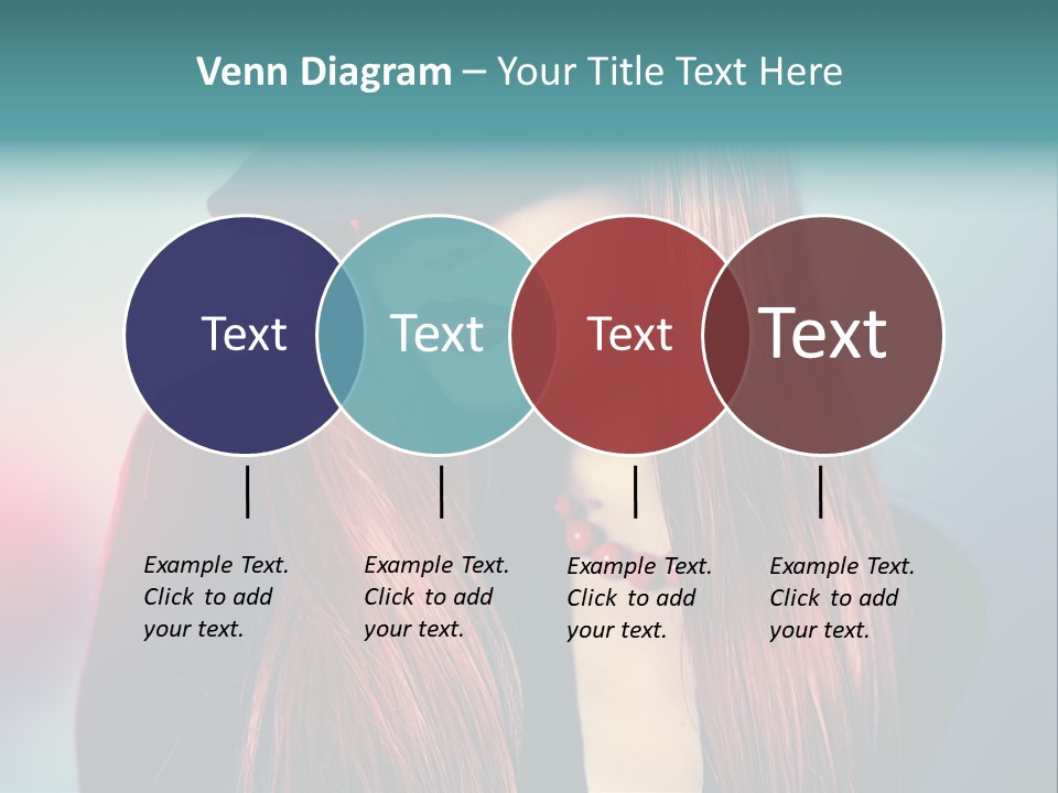 Bright Hair Dark PowerPoint Template