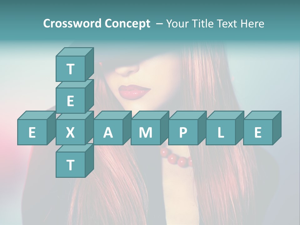 Bright Hair Dark PowerPoint Template