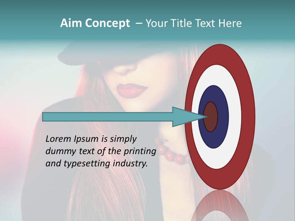 Bright Hair Dark PowerPoint Template