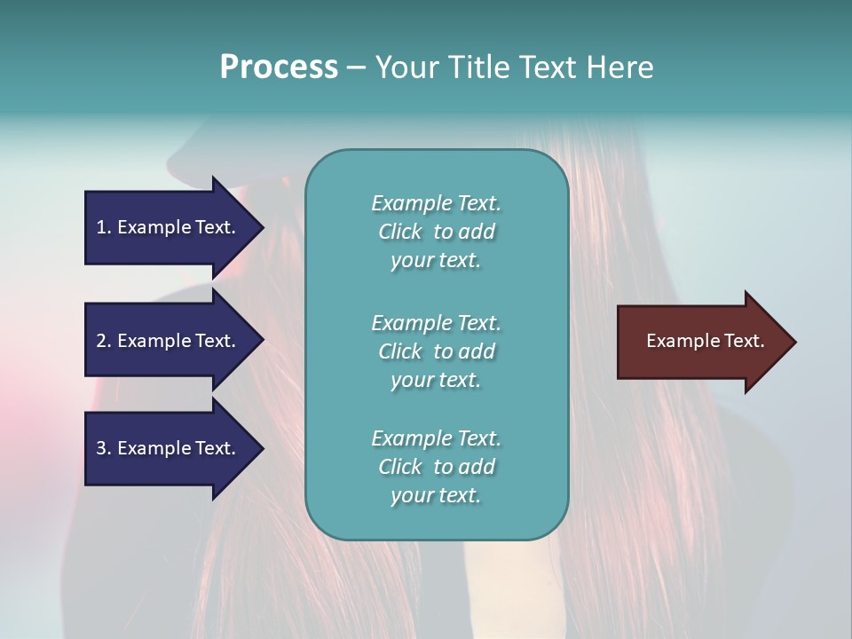 Bright Hair Dark PowerPoint Template