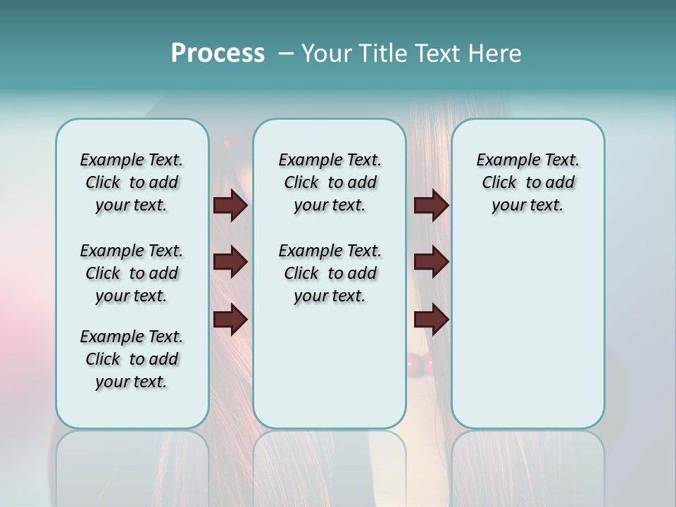 Bright Hair Dark PowerPoint Template