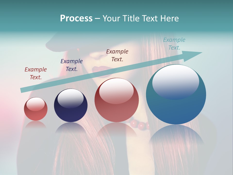 Bright Hair Dark PowerPoint Template