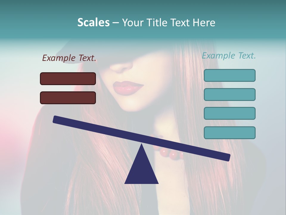 Bright Hair Dark PowerPoint Template