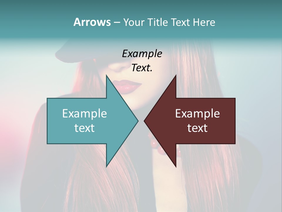 Bright Hair Dark PowerPoint Template