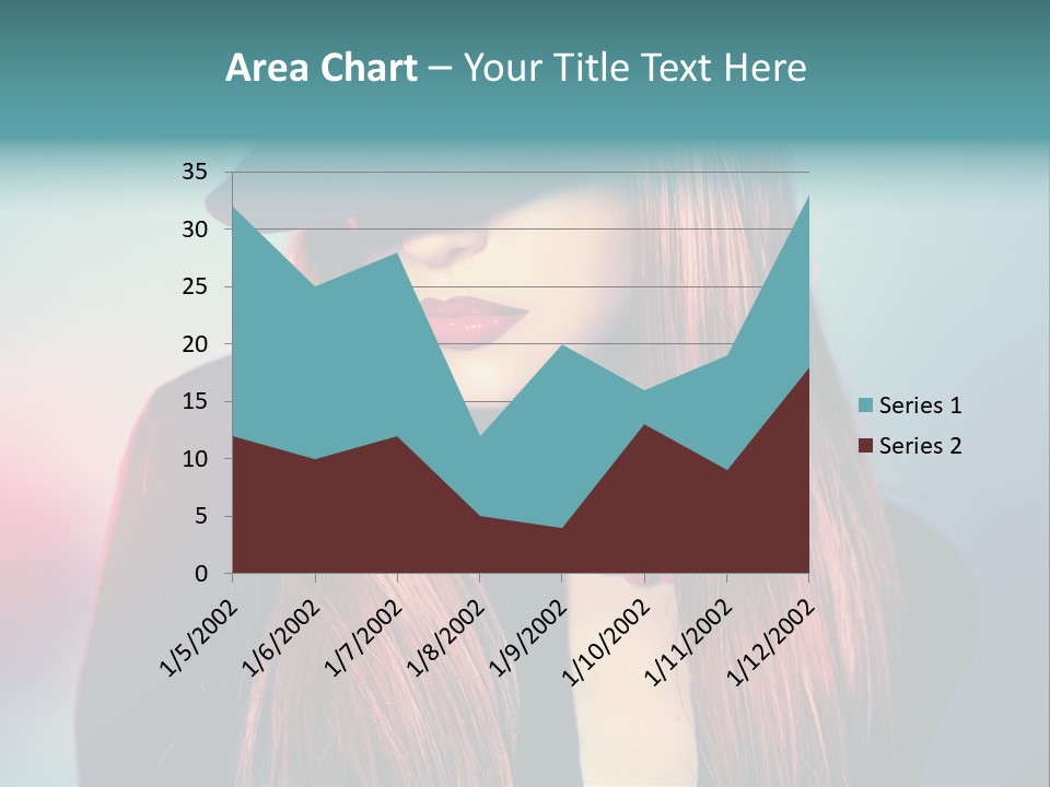 Bright Hair Dark PowerPoint Template