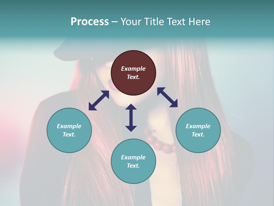 Bright Hair Dark PowerPoint Template