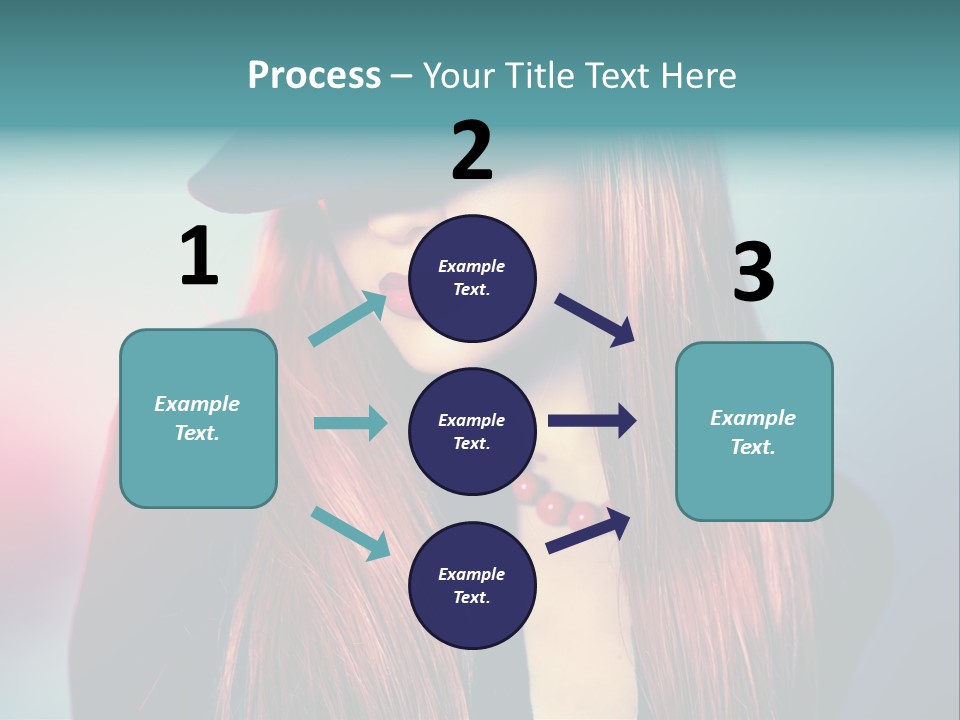 Bright Hair Dark PowerPoint Template