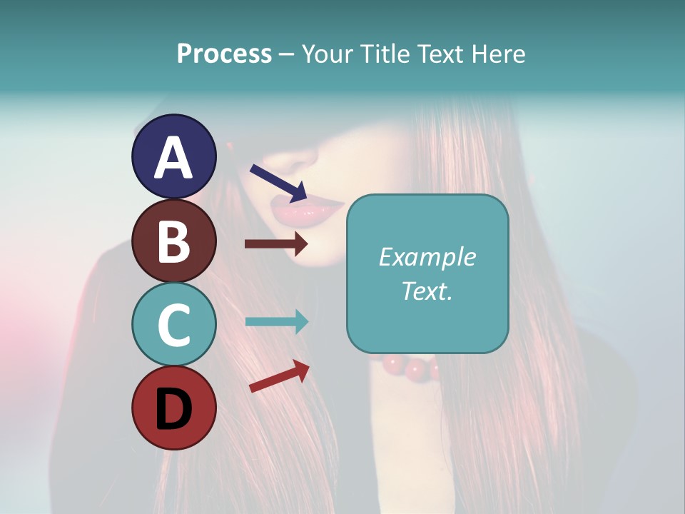 Bright Hair Dark PowerPoint Template