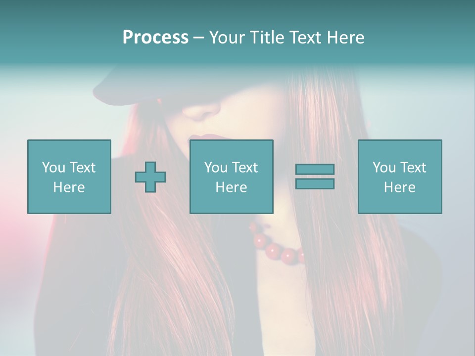 Bright Hair Dark PowerPoint Template