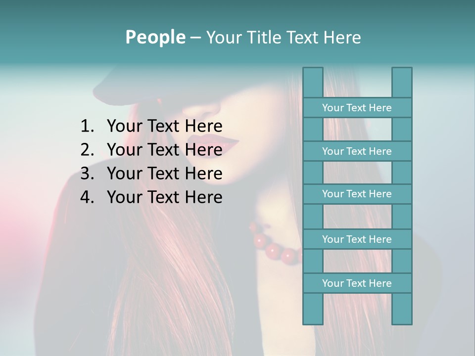 Bright Hair Dark PowerPoint Template