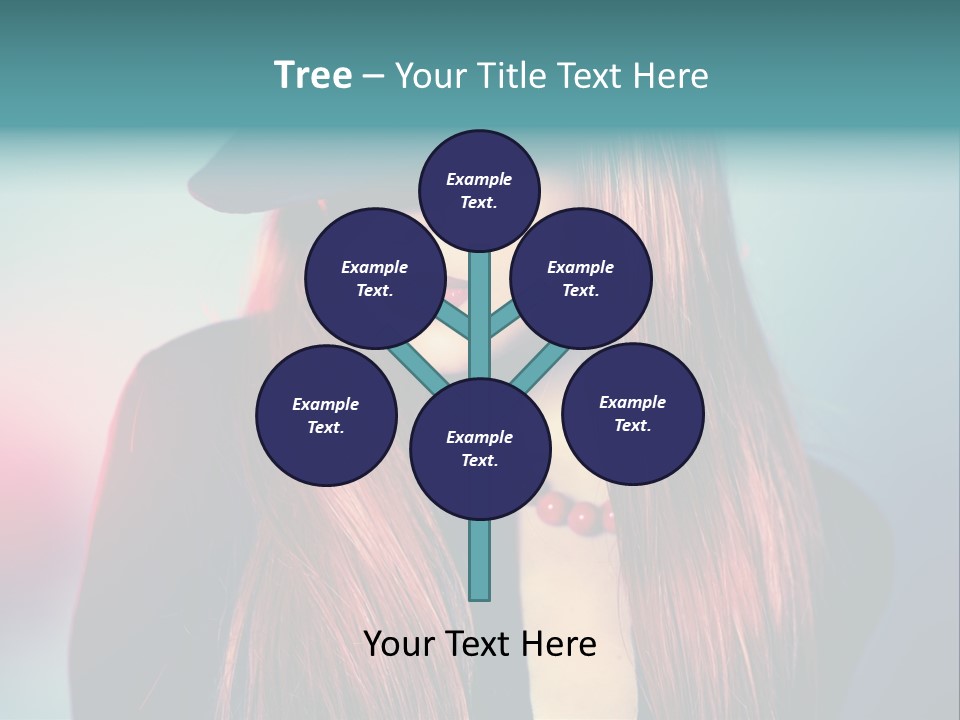 Bright Hair Dark PowerPoint Template