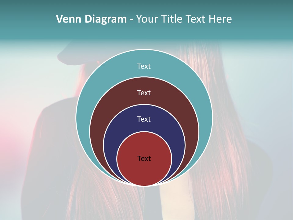 Bright Hair Dark PowerPoint Template