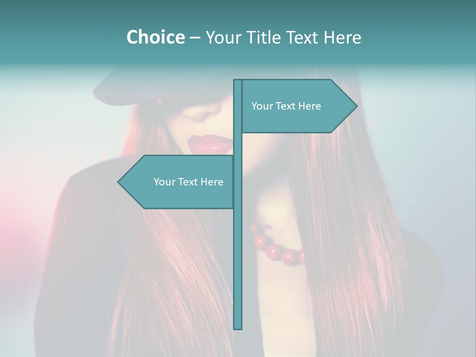 Bright Hair Dark PowerPoint Template