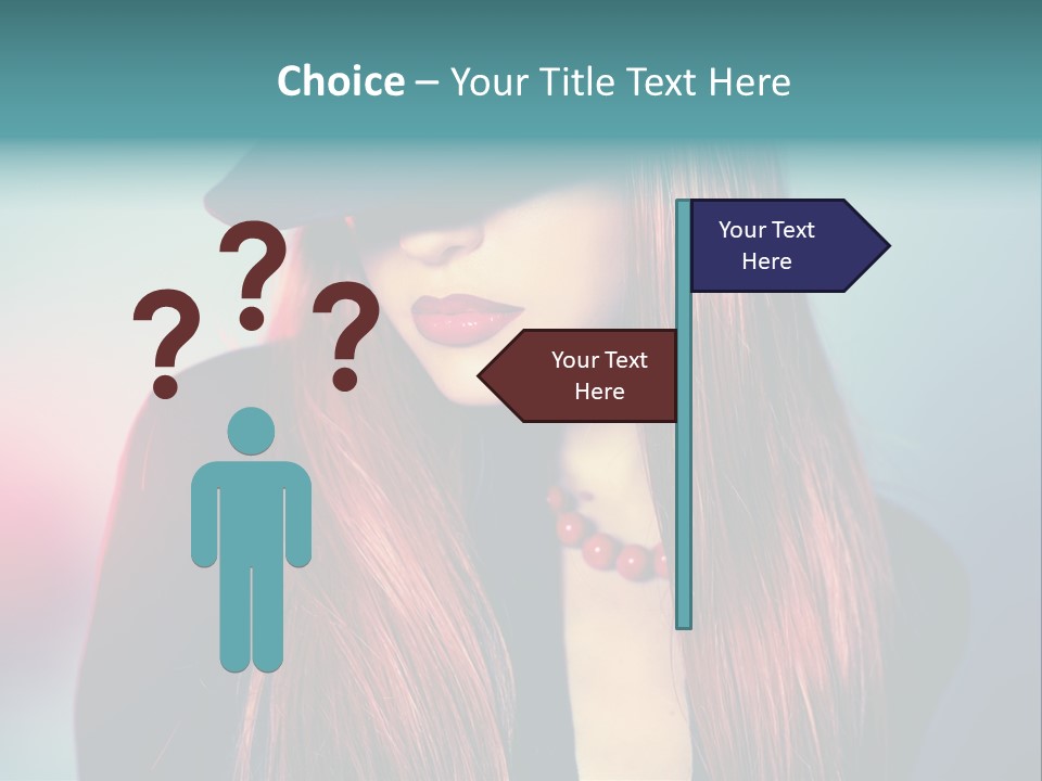 Bright Hair Dark PowerPoint Template