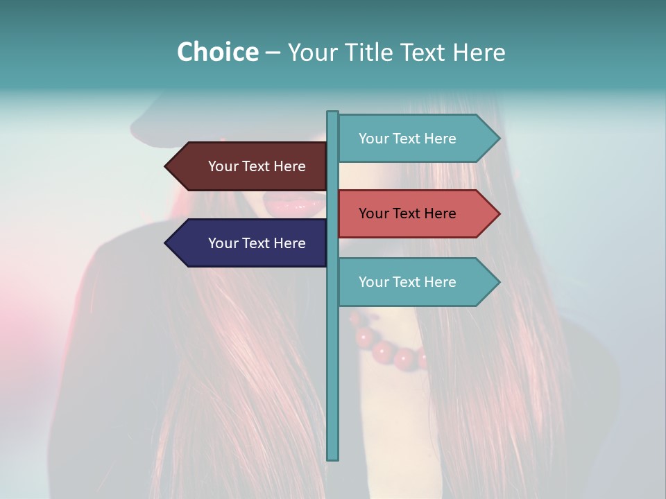 Bright Hair Dark PowerPoint Template