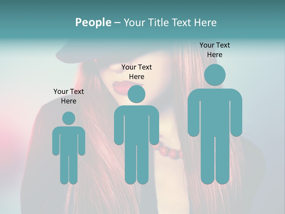 Bright Hair Dark PowerPoint Template