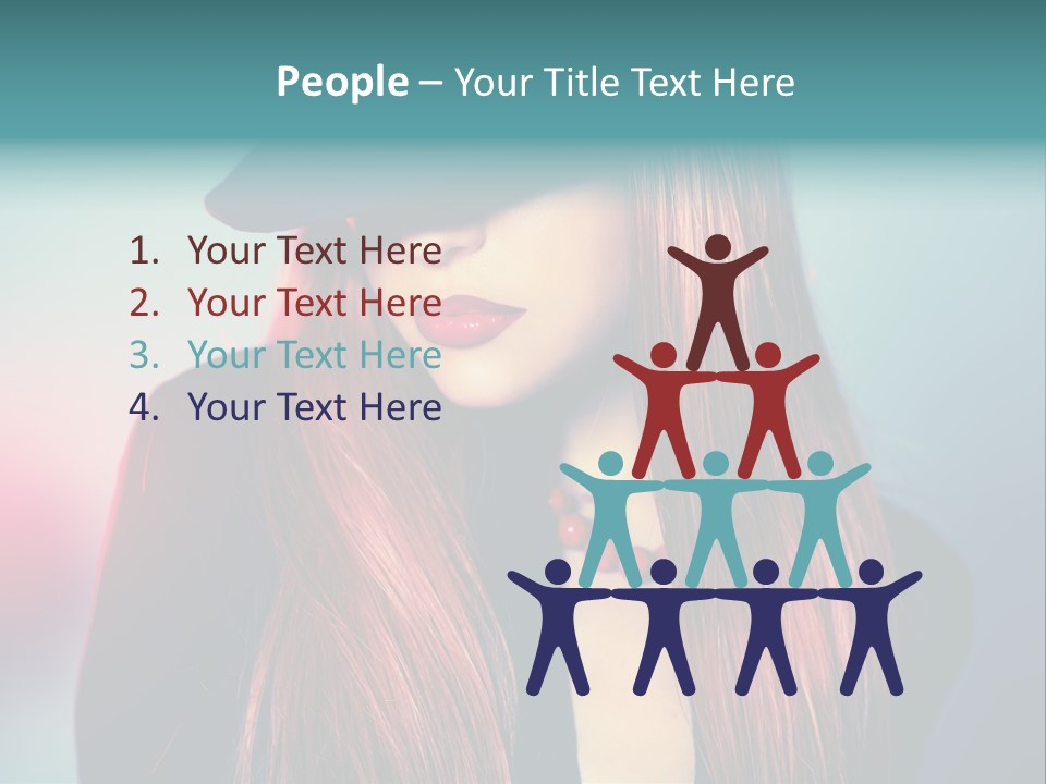 Bright Hair Dark PowerPoint Template
