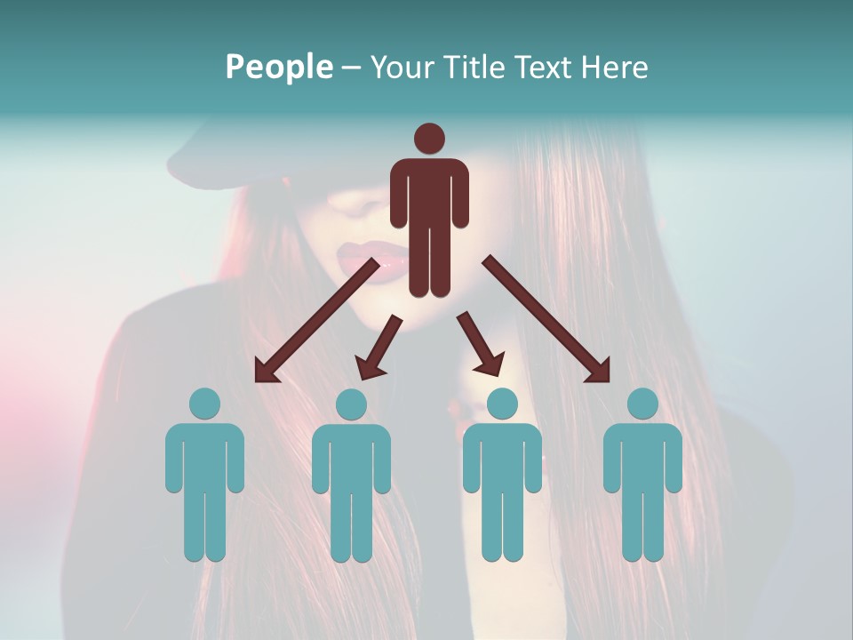 Bright Hair Dark PowerPoint Template