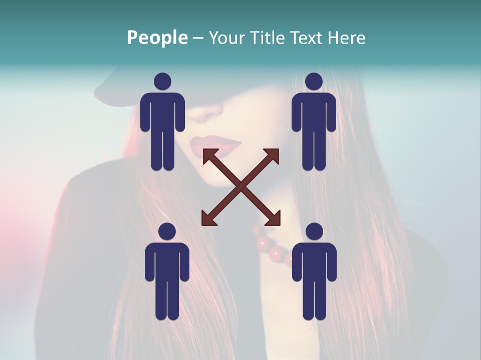 Bright Hair Dark PowerPoint Template