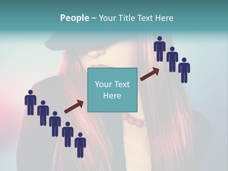 Bright Hair Dark PowerPoint Template