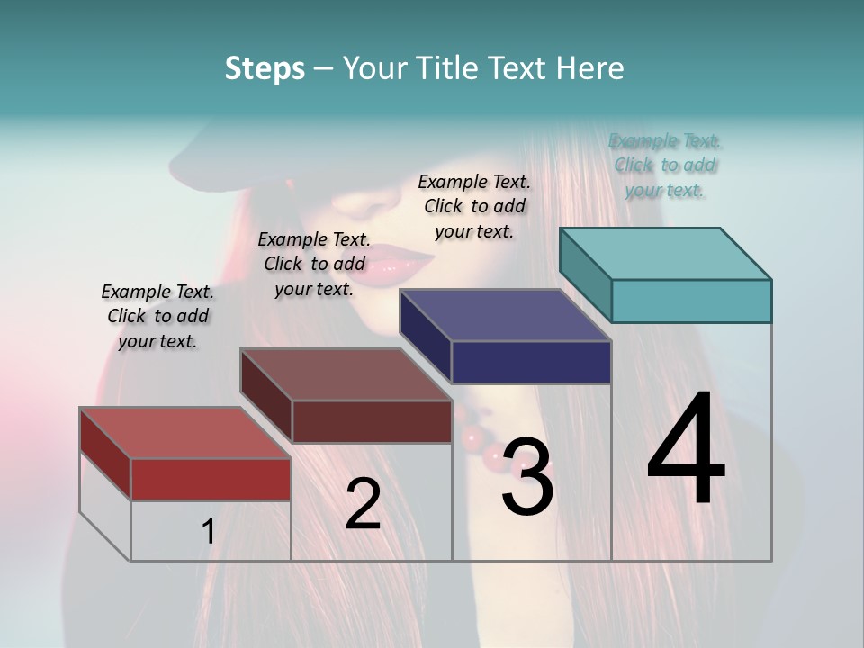 Bright Hair Dark PowerPoint Template