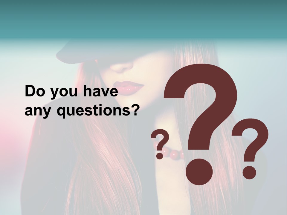 Bright Hair Dark PowerPoint Template