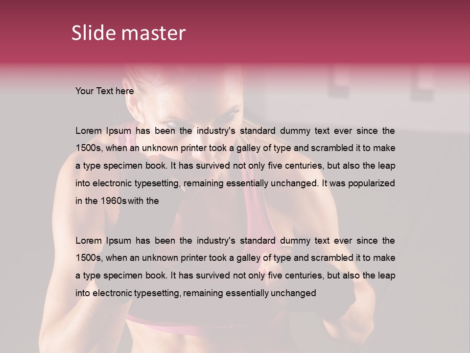 Martial Pretty Female PowerPoint Template