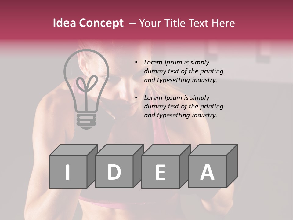 Martial Pretty Female PowerPoint Template