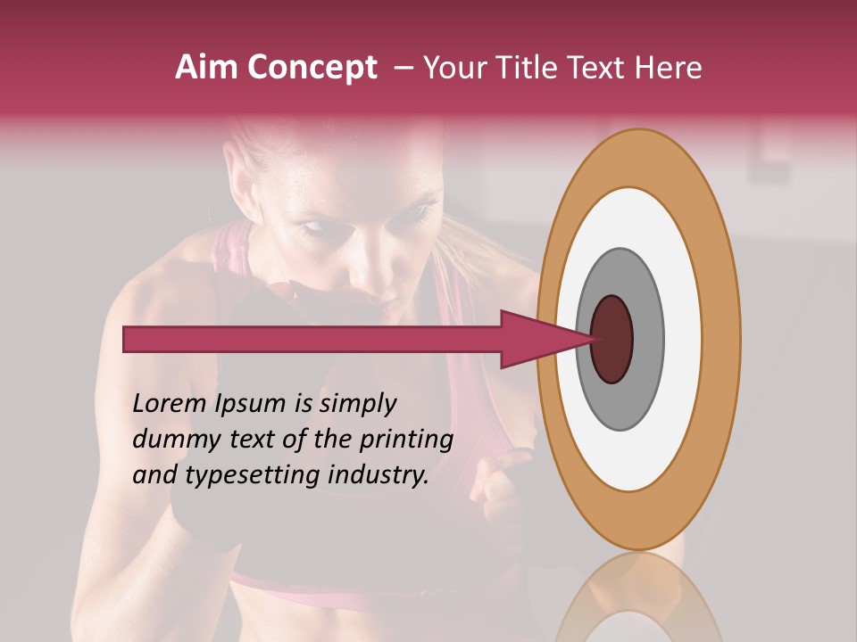 Martial Pretty Female PowerPoint Template