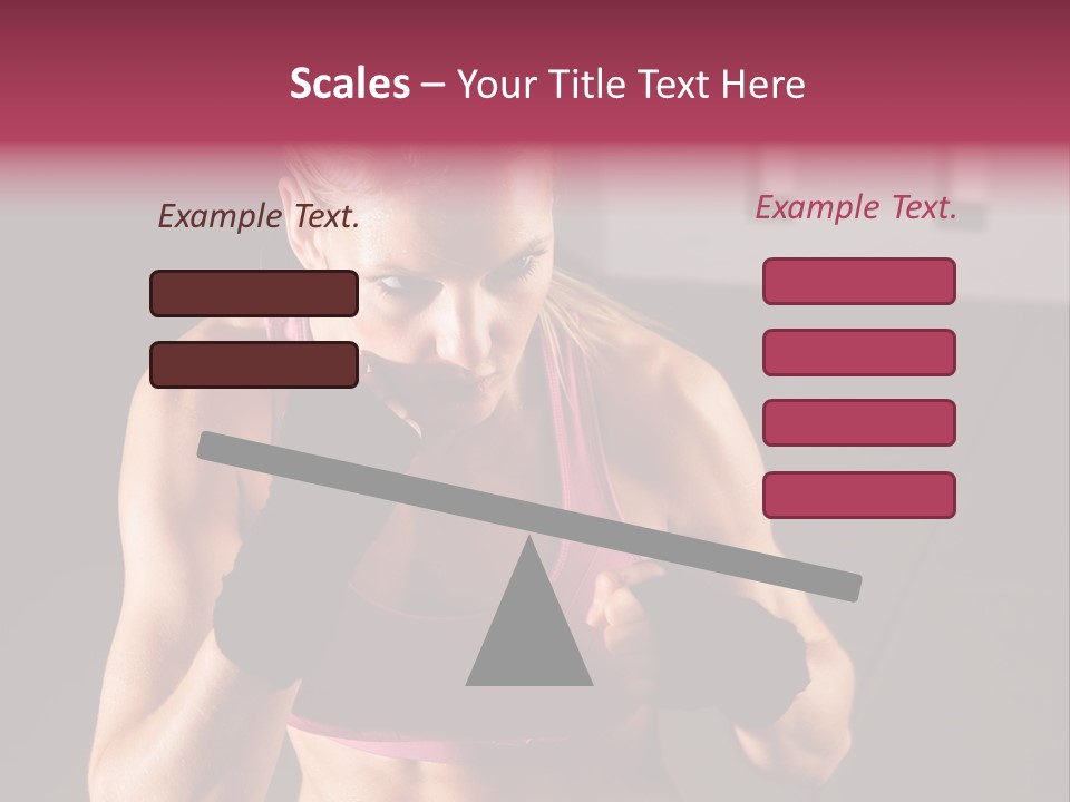 Martial Pretty Female PowerPoint Template