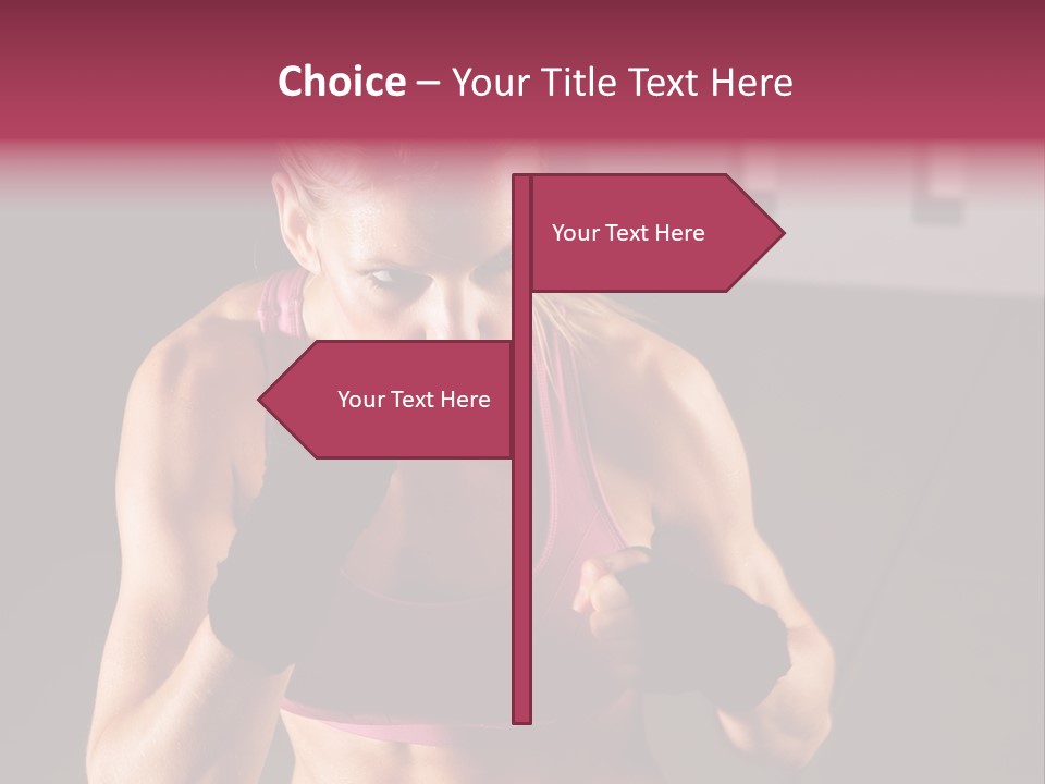 Martial Pretty Female PowerPoint Template