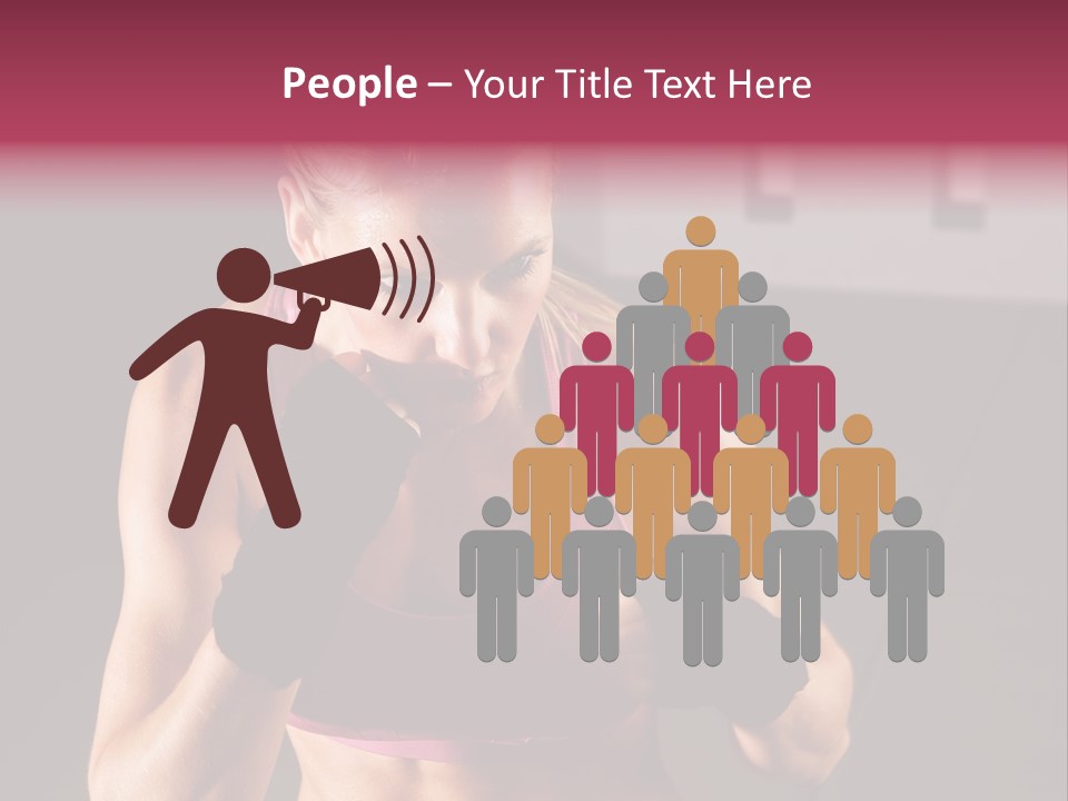 Martial Pretty Female PowerPoint Template