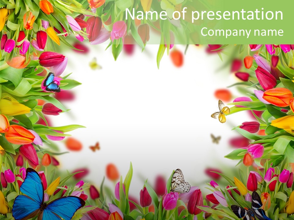 Rain Bouquet Gift PowerPoint Template