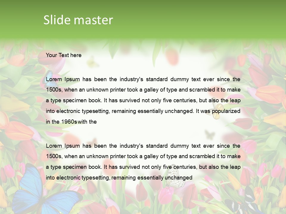 Rain Bouquet Gift PowerPoint Template