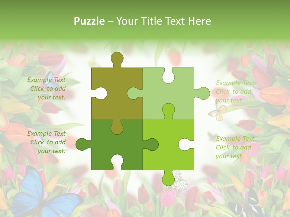 Rain Bouquet Gift PowerPoint Template