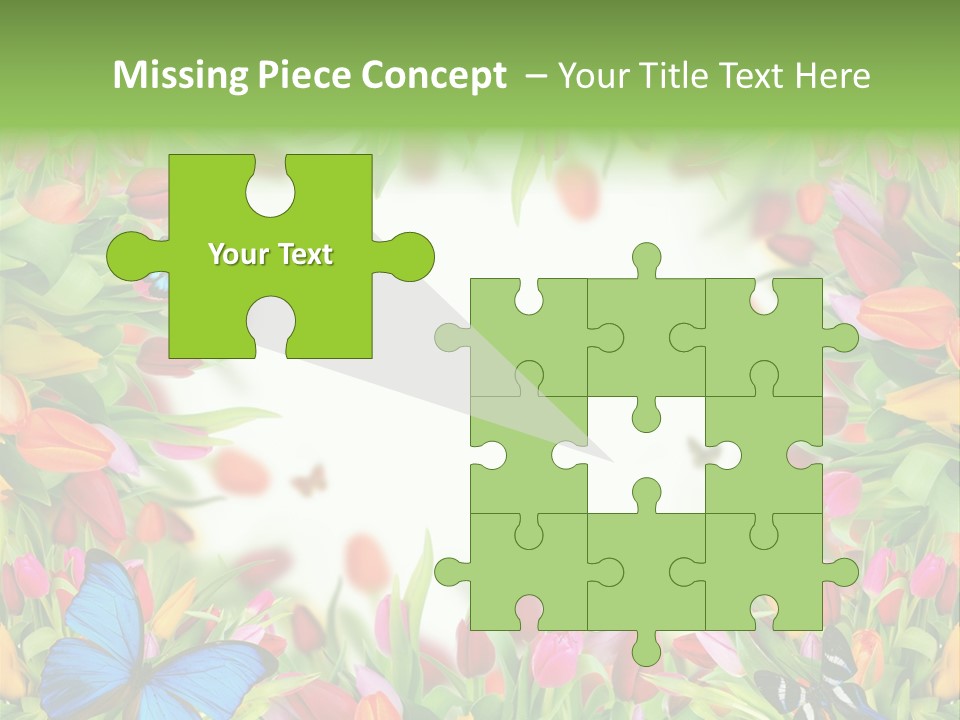 Rain Bouquet Gift PowerPoint Template