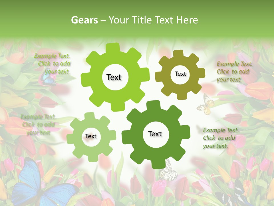 Rain Bouquet Gift PowerPoint Template