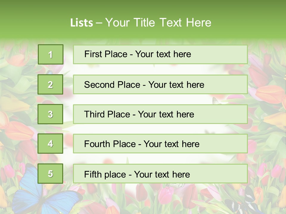 Rain Bouquet Gift PowerPoint Template