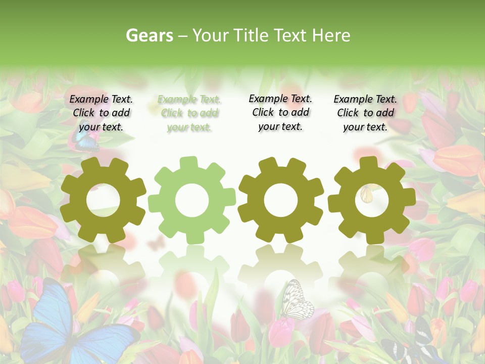 Rain Bouquet Gift PowerPoint Template