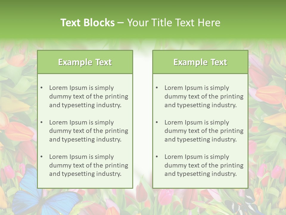 Rain Bouquet Gift PowerPoint Template