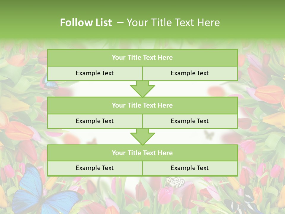 Rain Bouquet Gift PowerPoint Template