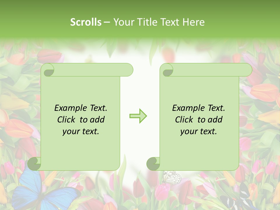 Rain Bouquet Gift PowerPoint Template