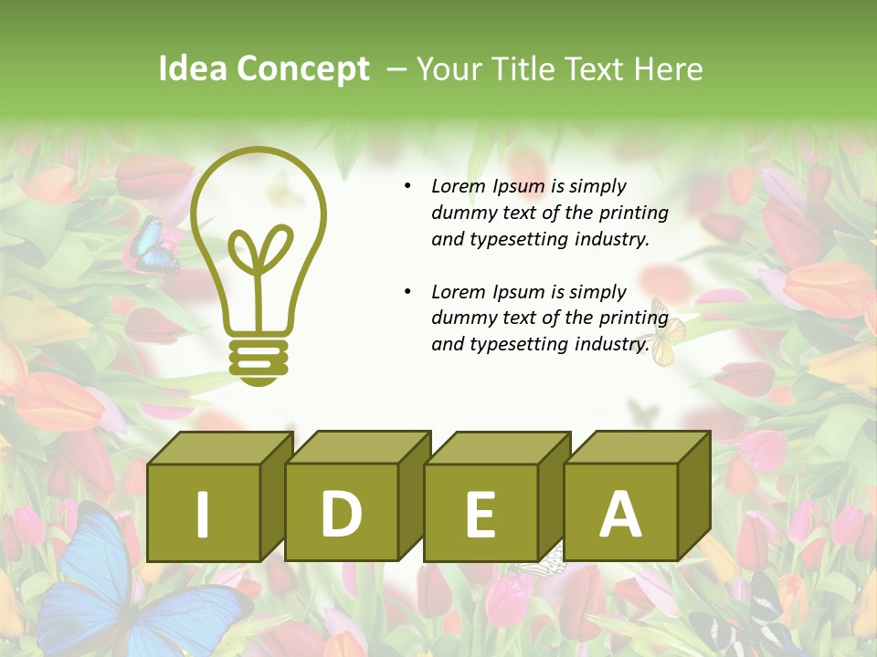 Rain Bouquet Gift PowerPoint Template